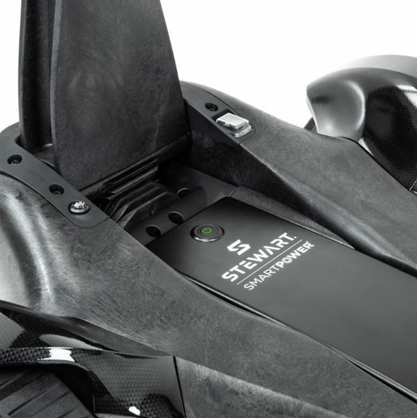 Електричний візок для гольфу STEWART Q Follow black 36 лунок QF-CUSTOM-02-UK/EU фото